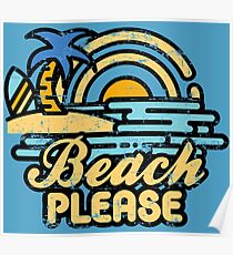 Póster Playa por favor
