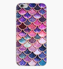 Pink Sparkle Faux Glitter Mermaid Scales iPhone Case