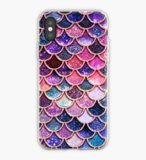 Vinilo o funda para iPhone Escamas de Sirena de Sparkle Faux Glitter rosadas