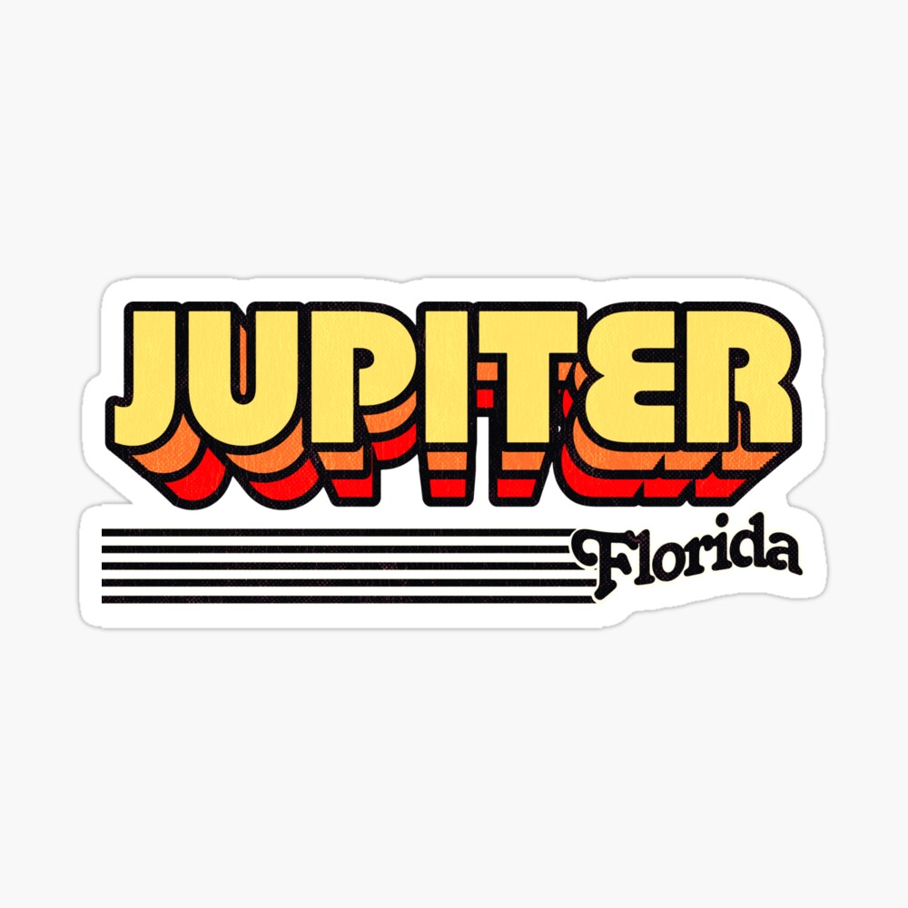Jupiter, Florida | Retro Stripes Sticker