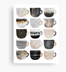 Lienzo metálico Pretty Coffee Cups 4