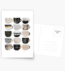 Pretty Coffee Cups 4 Postcards