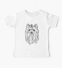 Graphic illustration with a dog of the Yorkshire Terrier breed Baby Tee