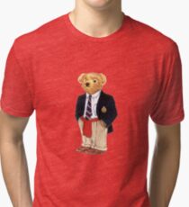 Camiseta de tejido mixto Preppy Smart Blazer Polo Bear