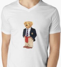 Preppy Smart Blazer Polo Bear Men's V-Neck T-Shirt