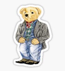 Cowboy Denim Polo Bear Sticker