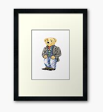 Cowboy Denim Polo Bear Framed Print
