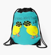 Elwood and Jake tee design Drawstring Bag