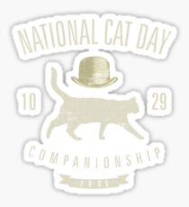 National cat day 10.29.2005 vintage Sticker