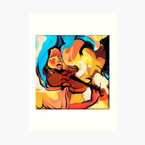 Violin Player Painting Art Print