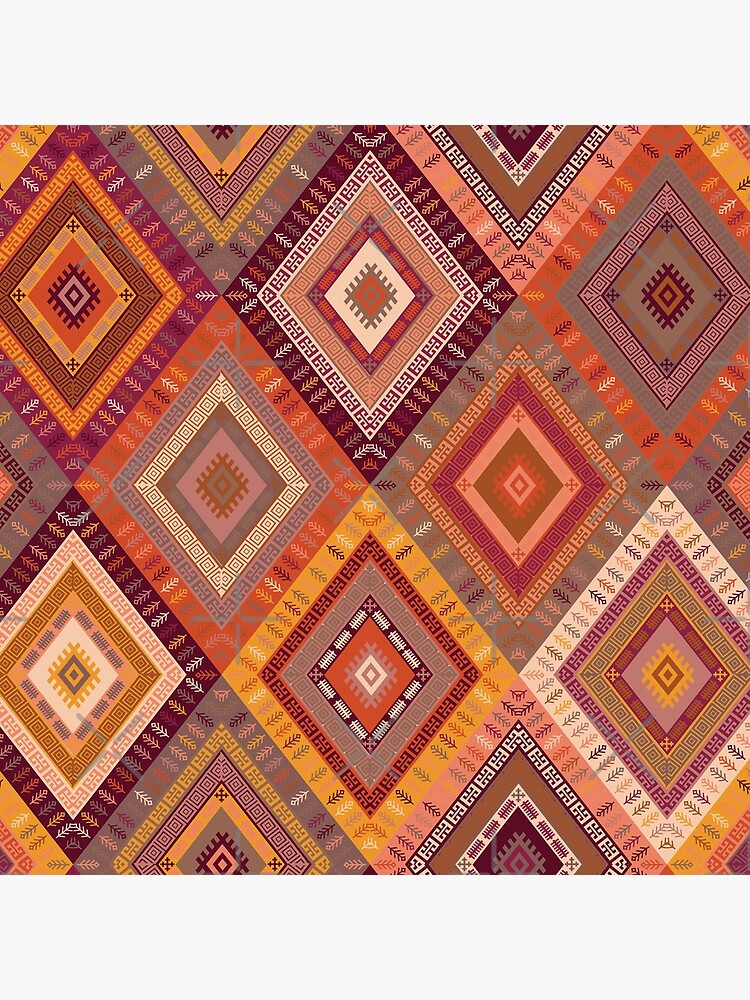 Kilim Diamonds - Apricot by Cecca-Designs