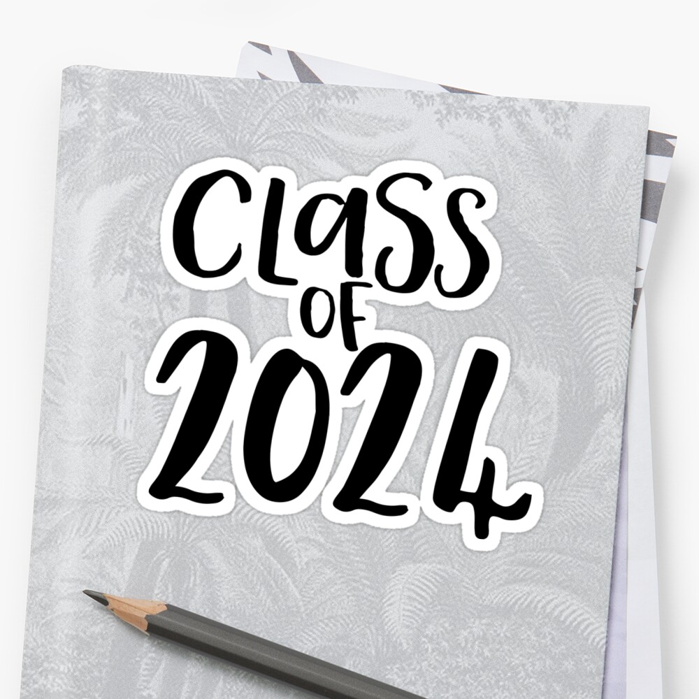 "Class of 2024" Sticker by randomolive Redbubble