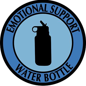 Emotional Support Water Bottle Neutral Symbol Sticker for Sale by  ssmorrison21