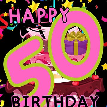 50th Birthday design. 50 & Fabulous lady's design Greeting Card