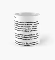 Jersey Shore Brief an Sammi Becher Tasse