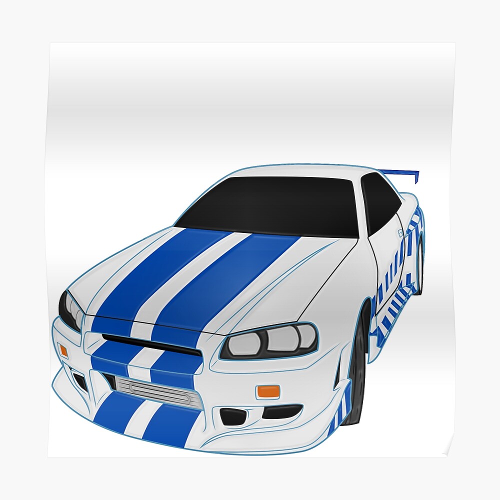 Nissan Skyline Gtr R Paul Walker Drawing Image Colectivo Tch | My XXX ...