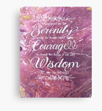 Pink serenity poem Canvas Print