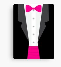 pink tux tuxedo Canvas Print