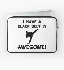 Black Belt Awesome Laptop Sleeve