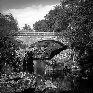 Artwork thumbnail, Stroan Bridge over the Water of Minnoch in Glentrool, Galloway, Scotland by davecurrie