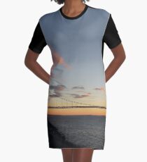  Verrazano-Narrows Bridge Graphic T-Shirt Dress