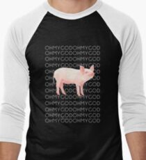 Oh My God Pig Men's Baseball ¾ T-Shirt