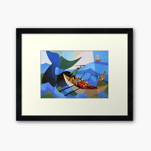 TASMANIAN WHALERS Framed Art Print