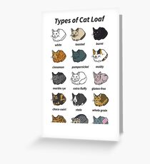 Tarjeta de felicitación Los tipos de pan de gato