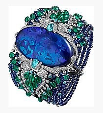 HIGH JEWELRY ARMBAND ... Platin, Opal, Saphire, Smaragde, Paraiba Turmaline Fotodruck