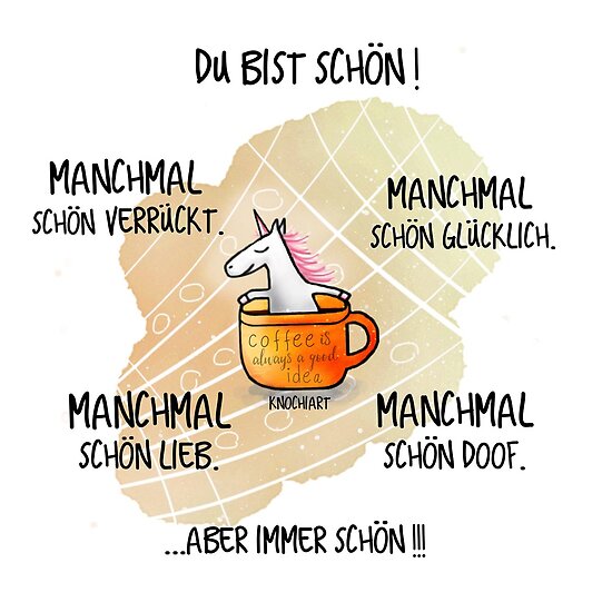 DU BIST SCHÖN !!!! Poster by KnochiART Redbubble