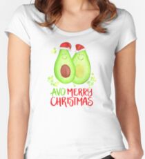 Avocado - Avo Merry Christmas Women's Fitted Scoop T-Shirt