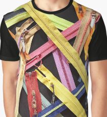 Zippers for clothes on black Graphic T-Shirt