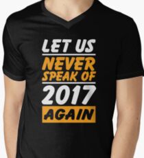 Funny New Year 2018 T-Shirt. Costume For Parents. Men's V-Neck T-Shirt