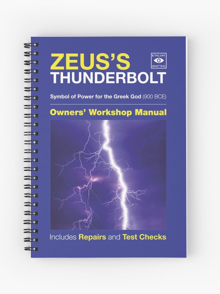 Owners Manual Zeus S Thunderbolt Spiral Notebook By