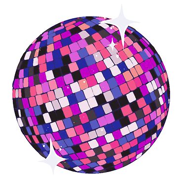 Galaxy Vibes Disco Ball Sticker for Sale by ViridianityArt