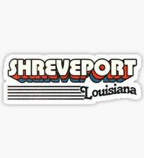 Shreveport, Louisiana | Retro Stripes Sticker