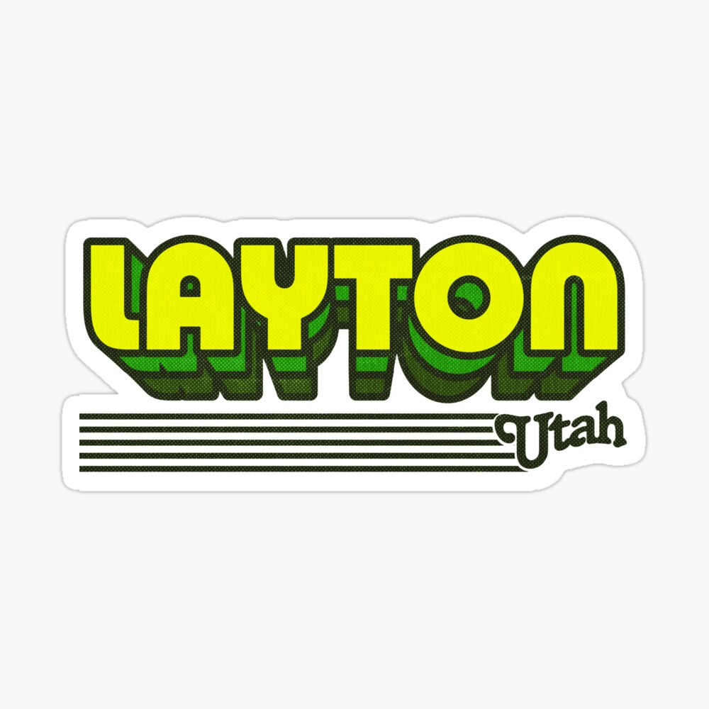 Layton, Utah | Retro Stripes Sticker