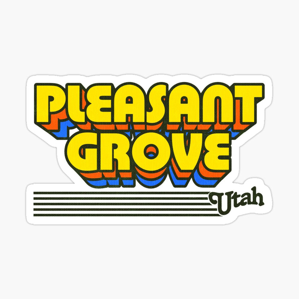 Pleasant Grove, Utah | Retro Stripes Sticker