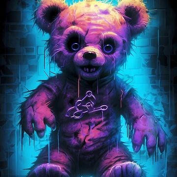 neon teddy bear