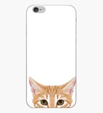 peeking tabby cat cute cat breeds pet portrait cat over pet portrait iPhone Case