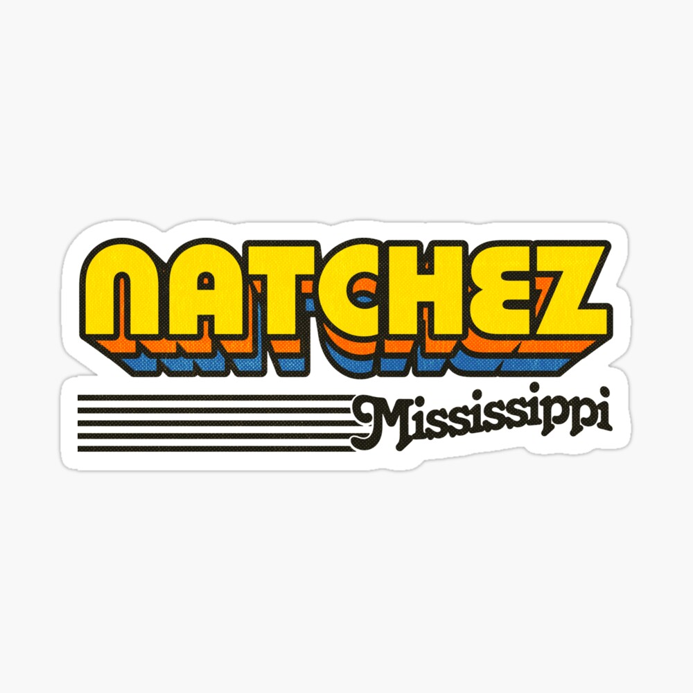 Natchez, Mississippi | Retro Stripes Sticker
