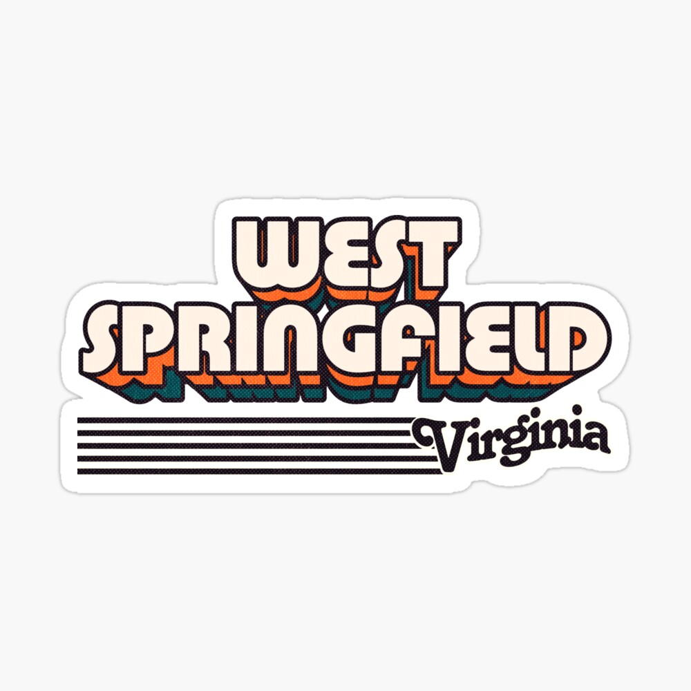 West Springfield, Virginia | Retro Stripes Sticker