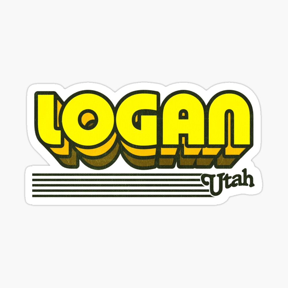 Logan, Utah | Retro Stripes Sticker