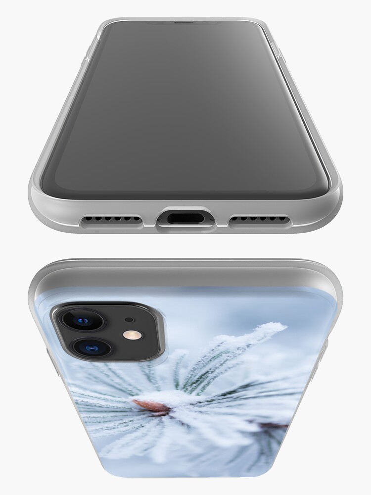 Alternate view of Hoarfrost on tree needles iPhone Case & Cover