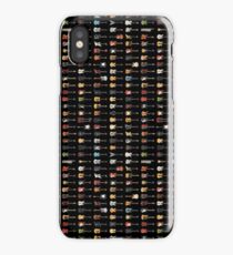95 Pixel Guitars and Basses and a Keyboard on Black iPhone Case/Skin