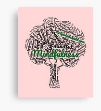 Mindfulness Tree Word Cloud Canvas Print
