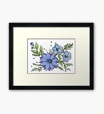 Blue Flowers Framed Print