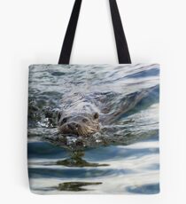 Otter swimming Tote Bag