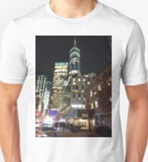 Street, City, Buildings, Photo, Day, Trees, New York, Manhattan, Brooklyn Unisex T-Shirt