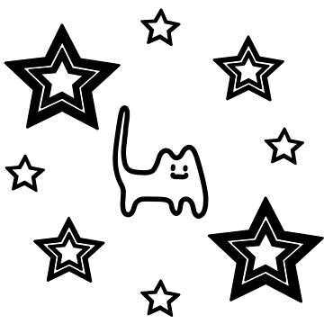 Y2K Stars Cat Poster for Sale by wonkcat